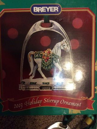 Breyer " 2003 Holiday Stirrup Ornament " No.  700603 In