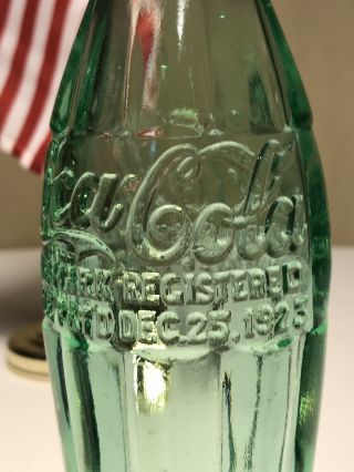 PAT ' D DEC.  25,  1923 Coca - Cola Hobbleskirt Coke Bottle - DALLAS,  TEX.  Texas 5
