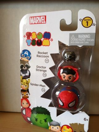 Tsum Tsum Marvel 3 - Pack: Spiderman/dr.  Strange/rocket Toy Figure