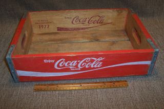 Vintage Red Wooden Coca - Cola Crate Old Coke Carrier Box