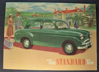 1954 - 1955 Standard Ten 10 Sales Brochure Folder