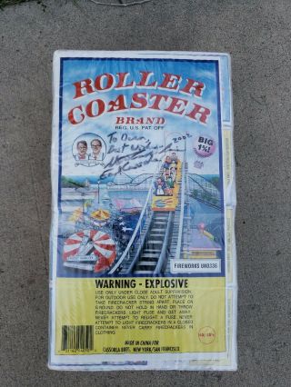 Roller Coaster Fire Cracker Labels 40 Pack Of 50 Shots Brick Vintage