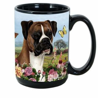 Boxer Fawn (uncropped) - Garden Party Dog Gift Mug