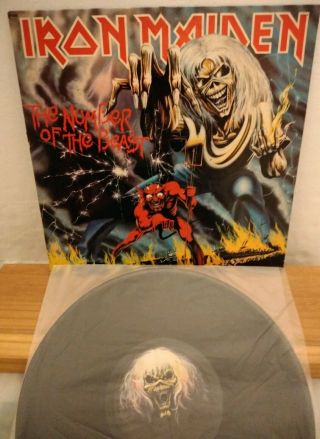 Iron Maiden 1982 ‎the Number Of The Beast Vinyl Lp Harvest ‎st - 12202
