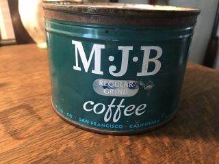Vintage Mjb Coffee Can - 5  X 3.  5  - Regular Grind