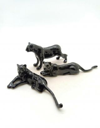 Black Panther Set Ceramic Figurine Animal Statue - Cwt014
