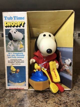 1965 Tub Time Snoopy Knickerbocker Rare Complete Set