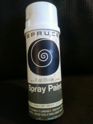 Vintage Spruce Flat Black Spray Paint Can