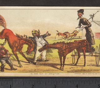Authentic: 1880 Currier & Ives Stud Horse Vs Parson 