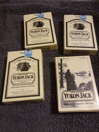 4 Vintage Hoyle Imported Yukon Jack Playing Cards 3 1 Opened