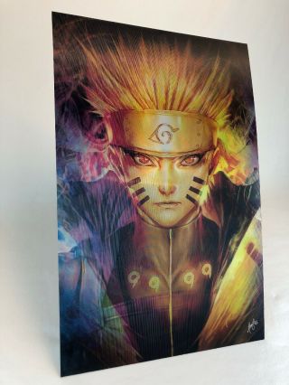 Naruto Sasuke Kakashi Lenticular 3d Print 17” X 11” Awesome 3 Image
