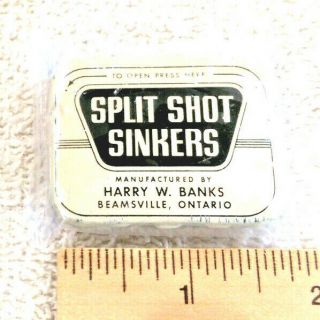 Vintage Split Shot Sinkers Manufactured By Harry W.  Banks Ontario Canada In Bag.