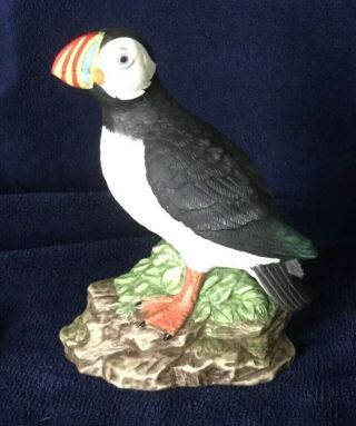 John James Audubon Porcelains/society Atlantic Puffin Bird Figurine Sculptu 1983