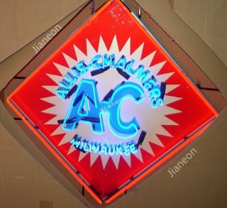 24x24 Inches Allis Chalmers A - C Milw Aukee Tractor Farm Tractor Neon Sign Light