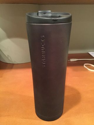 Starbucks 20 Oz.  Black Stainless Steel Tumbler With Lid,  Exc,  Cond.  Nr