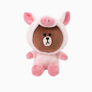 Korea Line Friends Wanna Be Brown Pig Piggy Animal Costume 25cm Plush Doll Gift