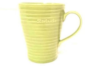 2009 Starbucks Coffee Mug Green Stripe Cursive By Design House Stockholm 10 Oz