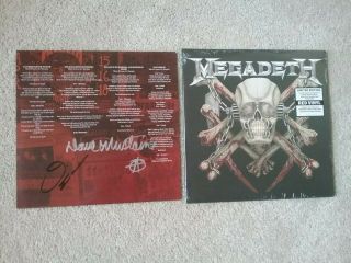 Megadeth Killing Is My Business Red Signed Lp Vinyl Auto Rare Limited Ed Le 500