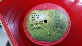 THE BEATLES 1962 - 1966 RED ALBUM UK 1st PCSPR 717 RED VINYL EX/EX, 2