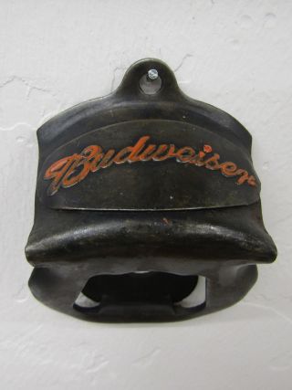 Vintage Style Die - Cast Metal Wall Mounted Budweiser Beer Bottle Opener W/screws