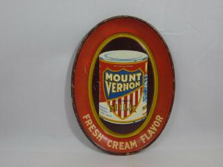 Mount Vernon Evaporated Milk Advertising Old Tin Litho Tip Tray