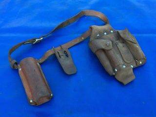 Vintage Bell System Telephone Lineman Tool Belt Pouch With Tools Flashlight Etc 3