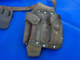Vintage Bell System Telephone Lineman Tool Belt Pouch With Tools Flashlight Etc 4