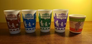 Vintage 1984 Fritos The Muppets Take Manhattan Cups & Kermit Tooth Sleuth Cup