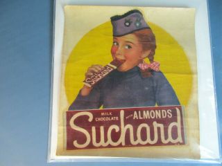 Wilbur Chocolate Co.  Advertising Decal Suchard Almond Bar Lititz,  Pa.