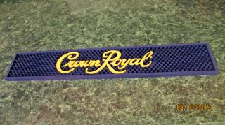 Crown Royal Bar Mat Rail Spill Pad Whisky Whiskey 21 " X 3.  5 " Rubber Purple
