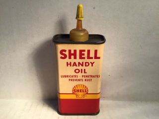 Vintage Shell Oil Can Handy Oiler 4 Oz Rare Tin 3 Old Cities Whiz Gm Bp Oilzum