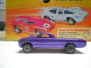 1968 Hot Wheels Custom Fleetside Hong Kong Redline Purple Blk Painted Tail