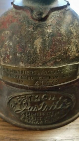 Antique Justrite Oil Can