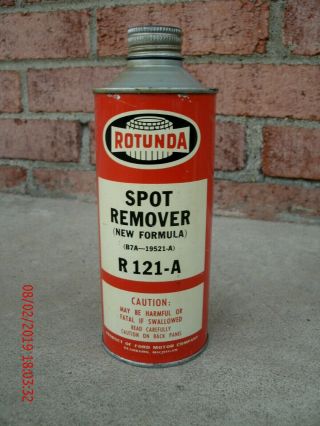 Vintage Rotunda Spot Remover Cone Top Oil Can - Ford Early 1960 