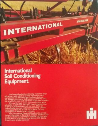 Soil International Harvester Tractor Vintage Brochure Farm Machinery
