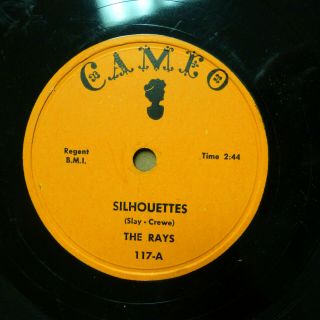 The Rays Doo - Wop 78 Silhouettes B/w Daddy Cool On Vg,  Cameo Tb2180