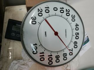 Vintage,  Ohio Thermometer Co,  Fahrenheit,  Large Round Metal Thermometer Jumbo