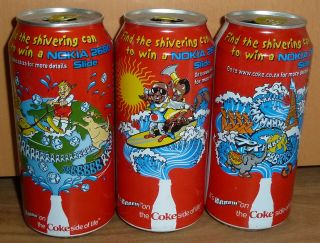 Rare Coca - Cola Coke Shivering Can Nokia 2680 Slide 440ml Cans Set South Africa