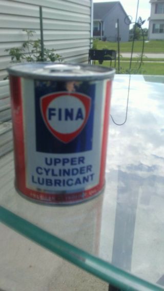 Vintage Fina Oil Company Upper Cylinder Lubricant Can