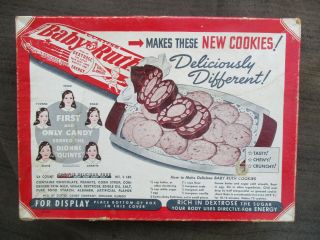Old Vintage 1941 Dionne Quintuplets Quints Baby Ruth Candy Bar Store Display Box