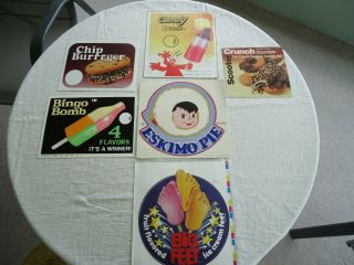 6 Vintage,  Good Humor Truck " Ice Cream Stickers " L@@k