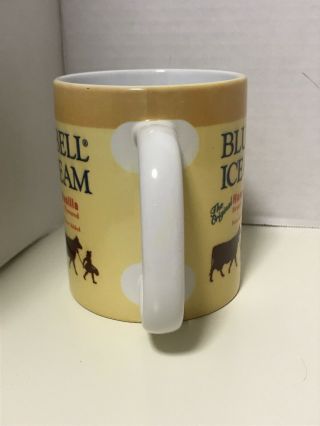 Blue Bell Ice Cream Coffee Cup Mug Home Made Vanilla Cows Country Yellow 3