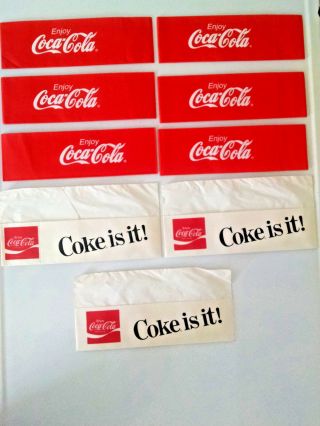 Vintage Coca Cola Soda Jerk Paper Hats Set Of 9 Coke Car Hop Fast Food