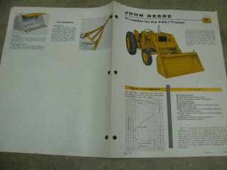 John Deere 71 Loaders For 440 I Tractors Sales Brochure
