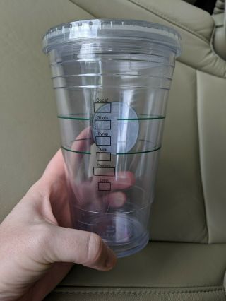 Starbucks Grande Clear Acrylic Cold Cup Tumbler 16 oz 2 available 4