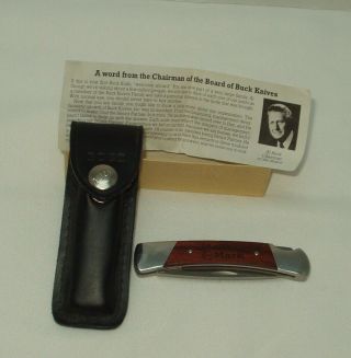 Makers Mark Buck Knife Kentucky Bourbon - Buck Folding Knife - W/leather Sheath
