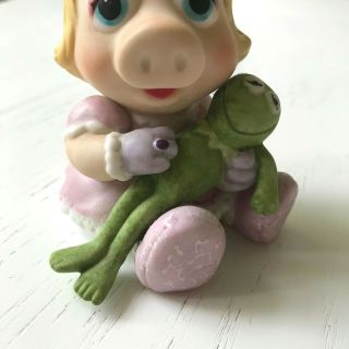 Muppet Babies Miss Piggy Kermit Enesco 1983 Porcelain Figurine Collectible 5
