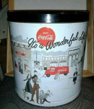 Coca Cola Cookie Jar Canister Tin  It 