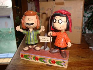 Jim Shore Pageant Players Figurine Peppermint Patty & Marcie