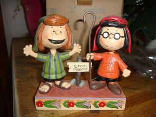 Jim Shore Pageant Players Figurine Peppermint Patty & Marcie 3